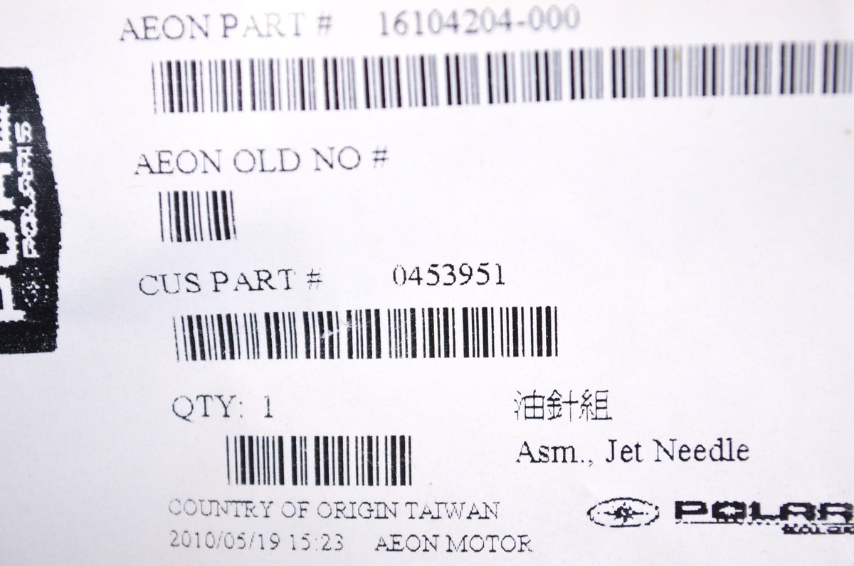 OEM Polaris 453951 Carburetor Needle Jet Assembly NOS