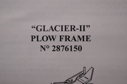 Glacier-II Plow Frame NOS