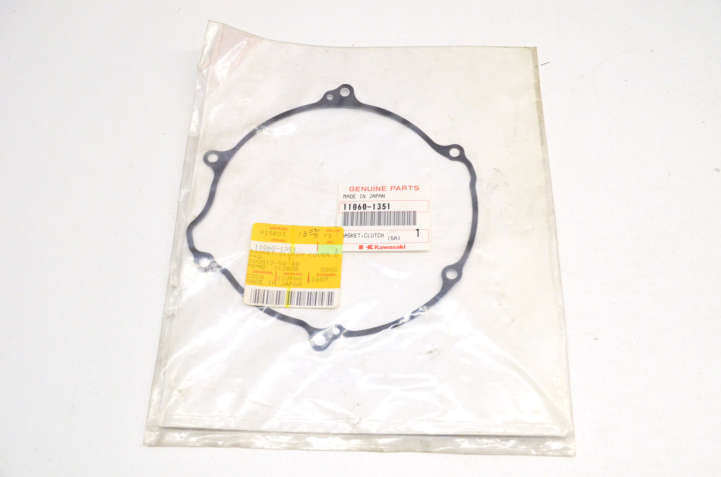 OEM Kawasaki 11060-1351 Outer Clutch Cover Gasket NOS