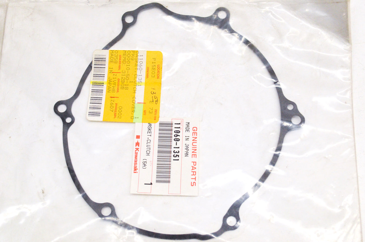 OEM Kawasaki 11060-1351 Outer Clutch Cover Gasket NOS
