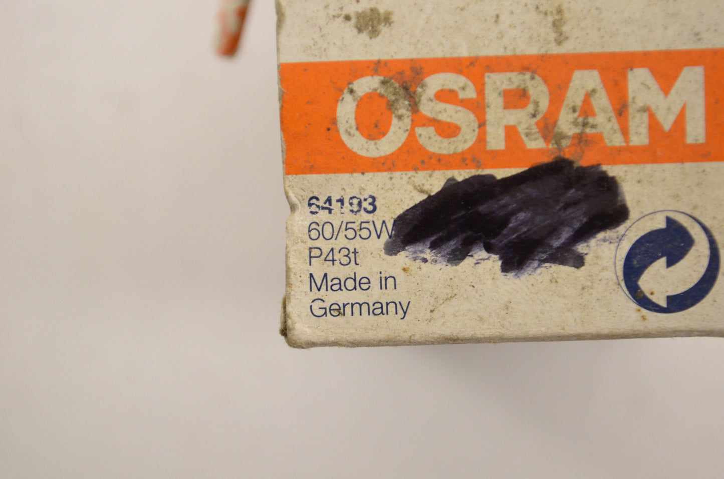 New Osram Bilux Bulb12V 60/55W H4 NOS