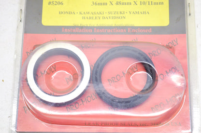 Leak Proof Seals 5206, 4200-136 Fork Seal Kit 36x48x10/11 mm NOS