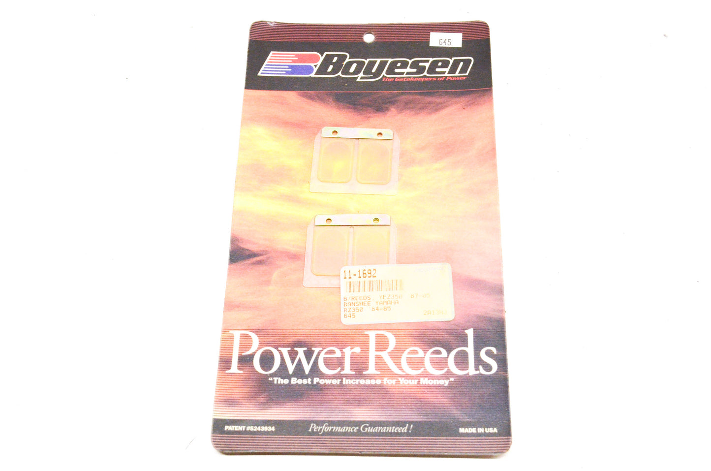 Boyesen 645, 11-1692 Power Reed Kit NOS