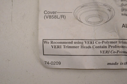 Veri Products 74-0209, VP85 Mini Bump & Feed Trimmer Head NOS