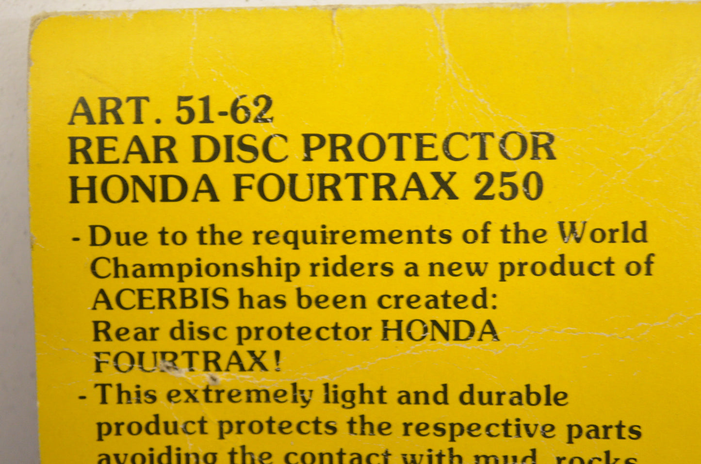 Acerbis 51-62 Rear Disc Protector NOS