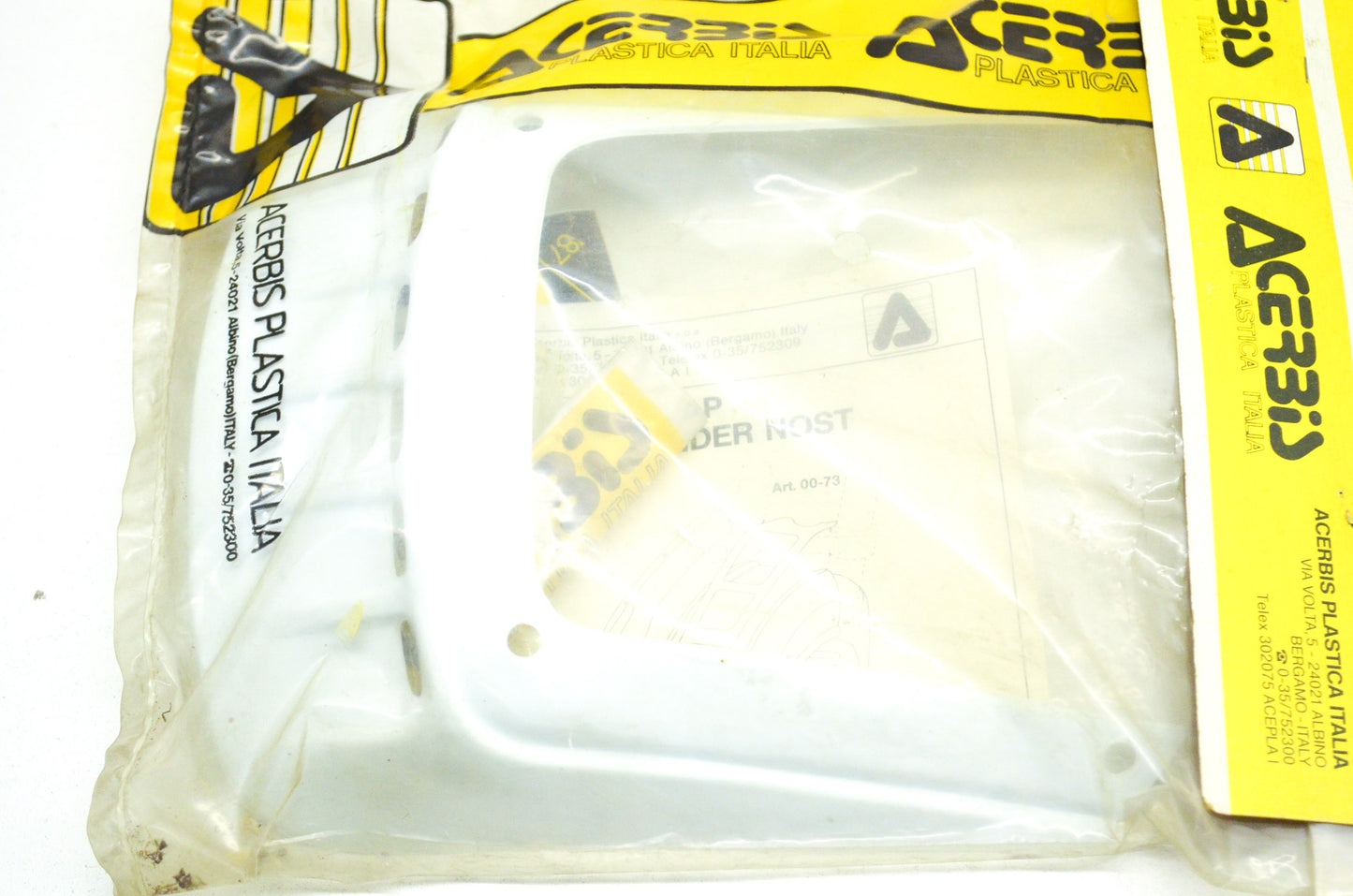 New Acerbis White Front Mud Flap NOS