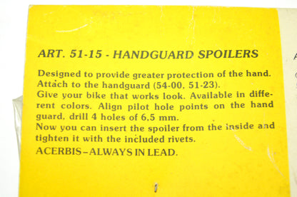 New Acerbis Blue Hand Guard Spoiler Kit NOS