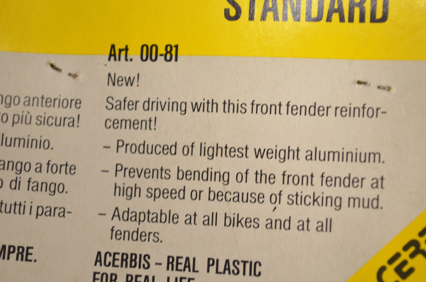 New OEM Acerbis Metal Fender Bracket NOS
