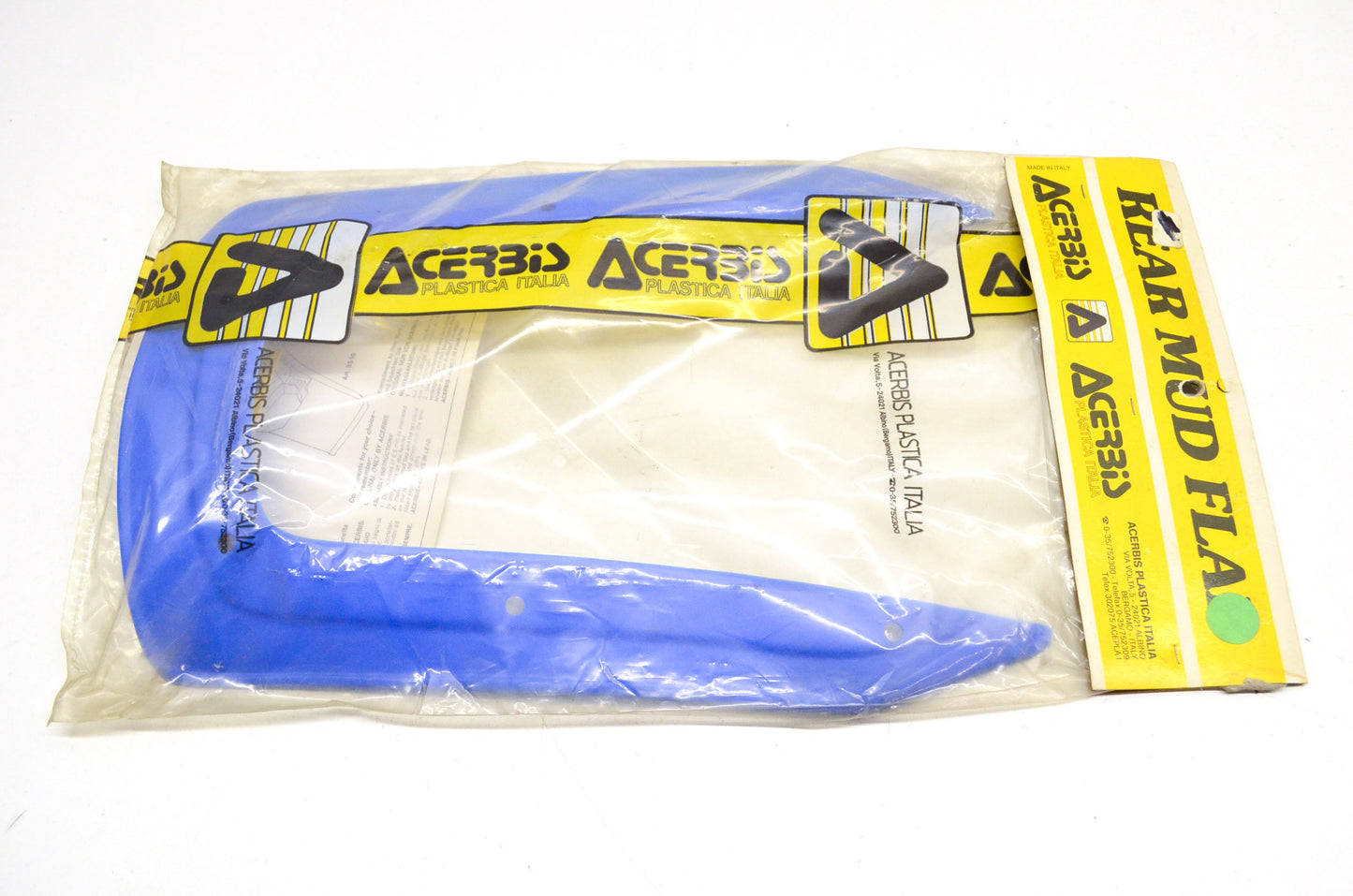 New OEM Acerbis Blue Rear Mud Flap NOS