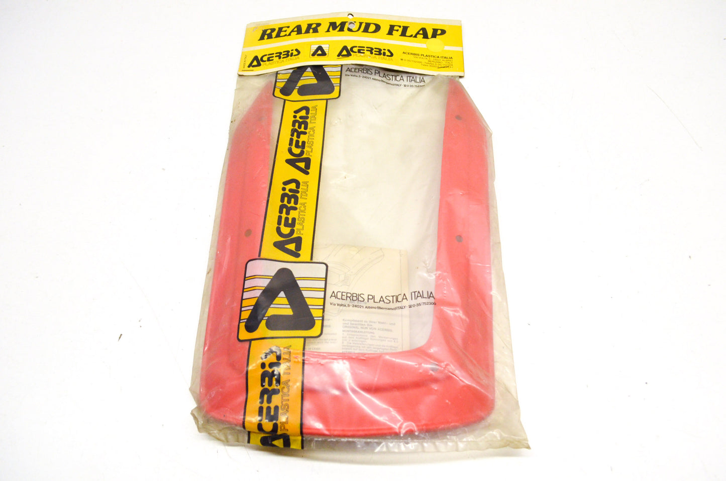 New Acerbis Red Rear Mud Flap NOS