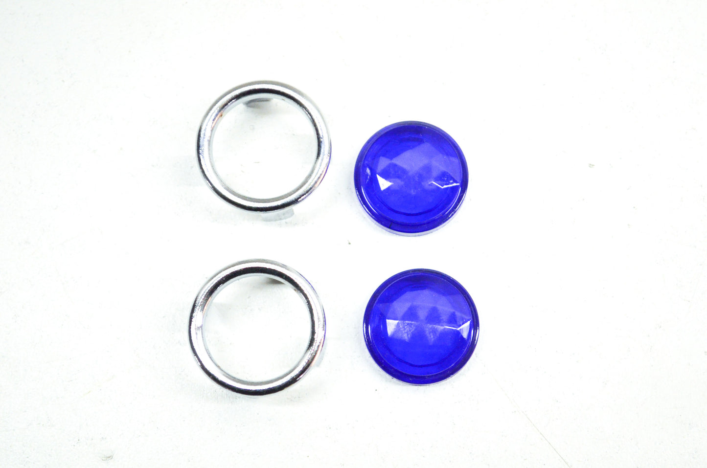 Blue Dot for Lenses w/ Chrome Ring Qty 2 NOS