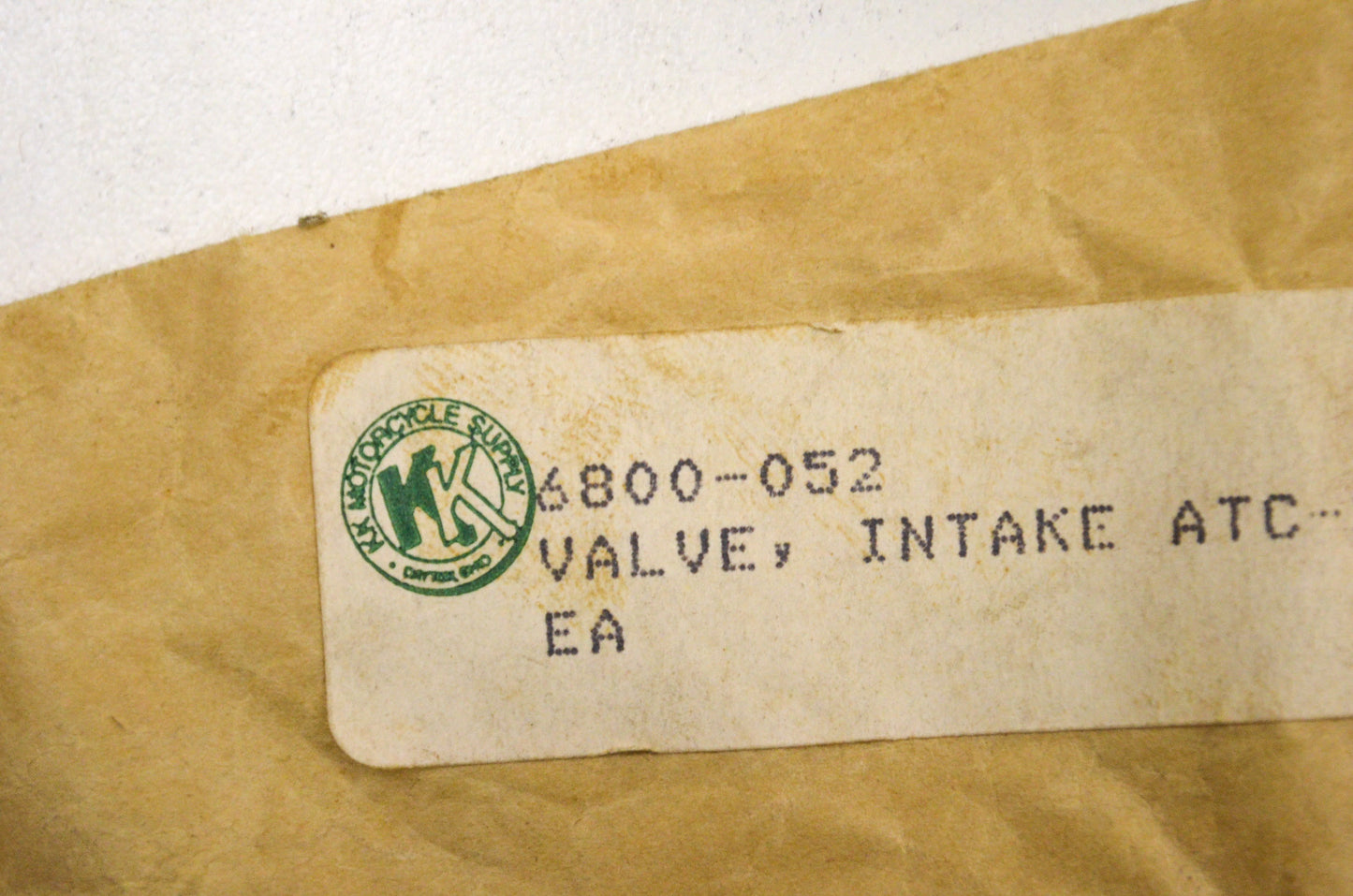 KK 6800-052 Intake Valve NOS