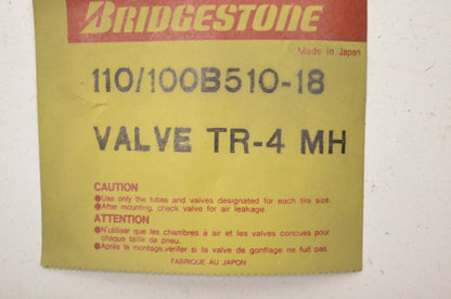 New Bridgestone Tire Tube 110/100B510-18 TR-4 NOS