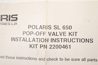 OEM Polaris 2200461 Popover Valve Kit NOS