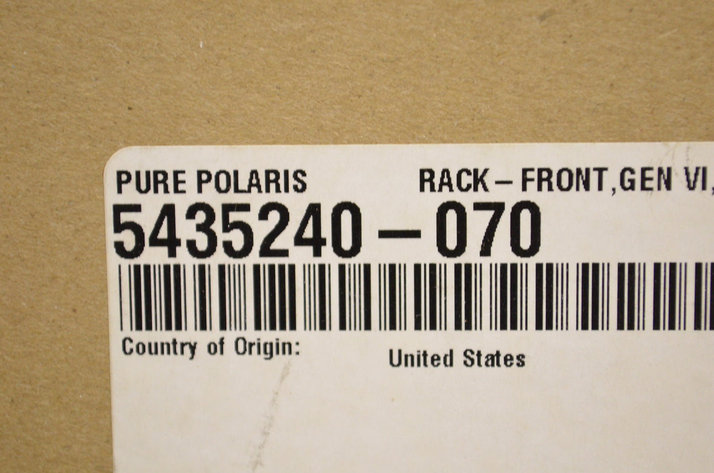 2004 Front Carrier Rack NOS