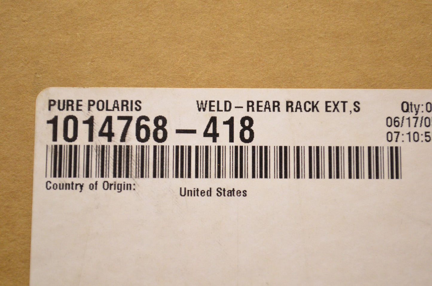 New OEM Polaris Rear Rack Extender NOS