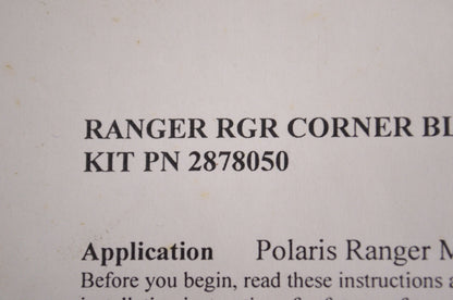 OEM Polaris 2878050 Corner Block-Off Kit NOS