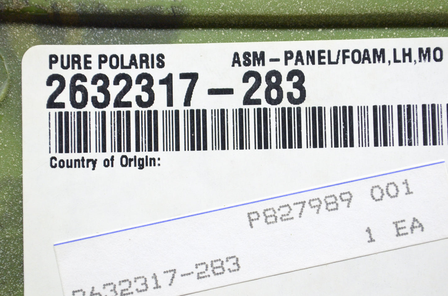OEM Polaris 2632317-283 Camo Left Body Cover Side Panel NOS