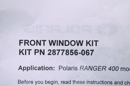 OEM Polaris 2877856-067 Windshield Hardware NOS