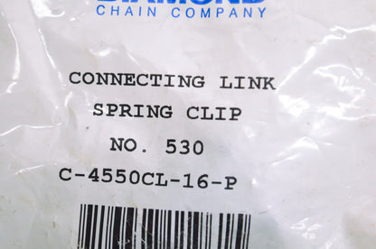 Diamond Chain C-4550CL-16-P, 2401-061 Connecting Link 530 NOS