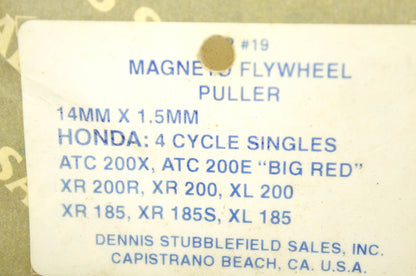 New OEM DS Sales Magneto Flywheel Puller 14mm X 1.5mm NOS