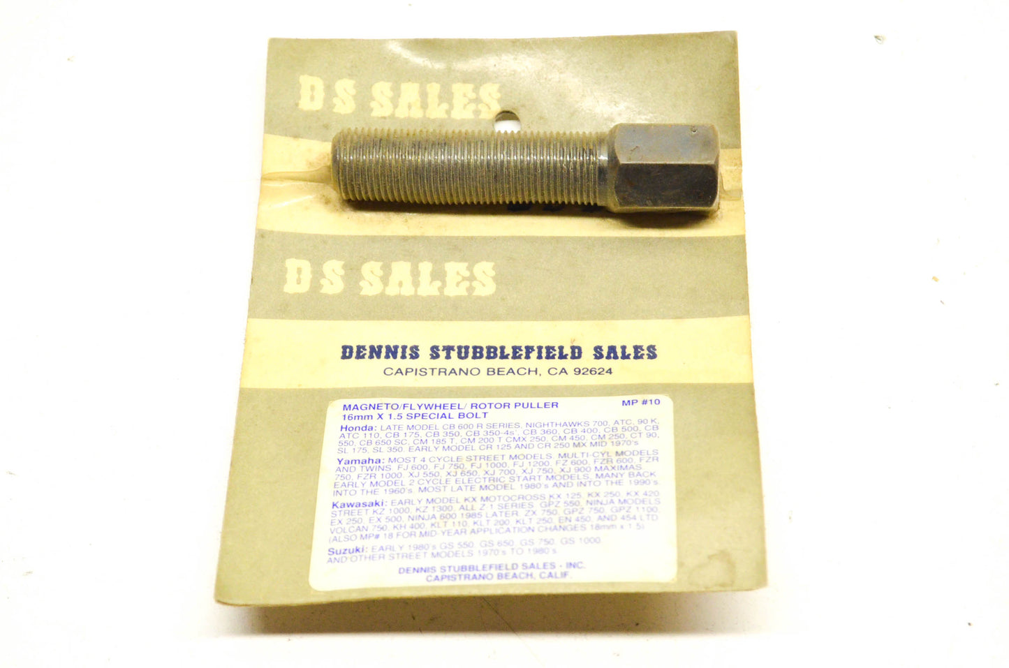 New DS Sales Magneto Flywheel Puller 16mm X 1.5mm NOS