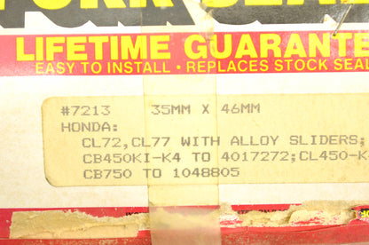 Leak Proof Seals 7213 Fork Seal Kit 35mm X 46mm NOS