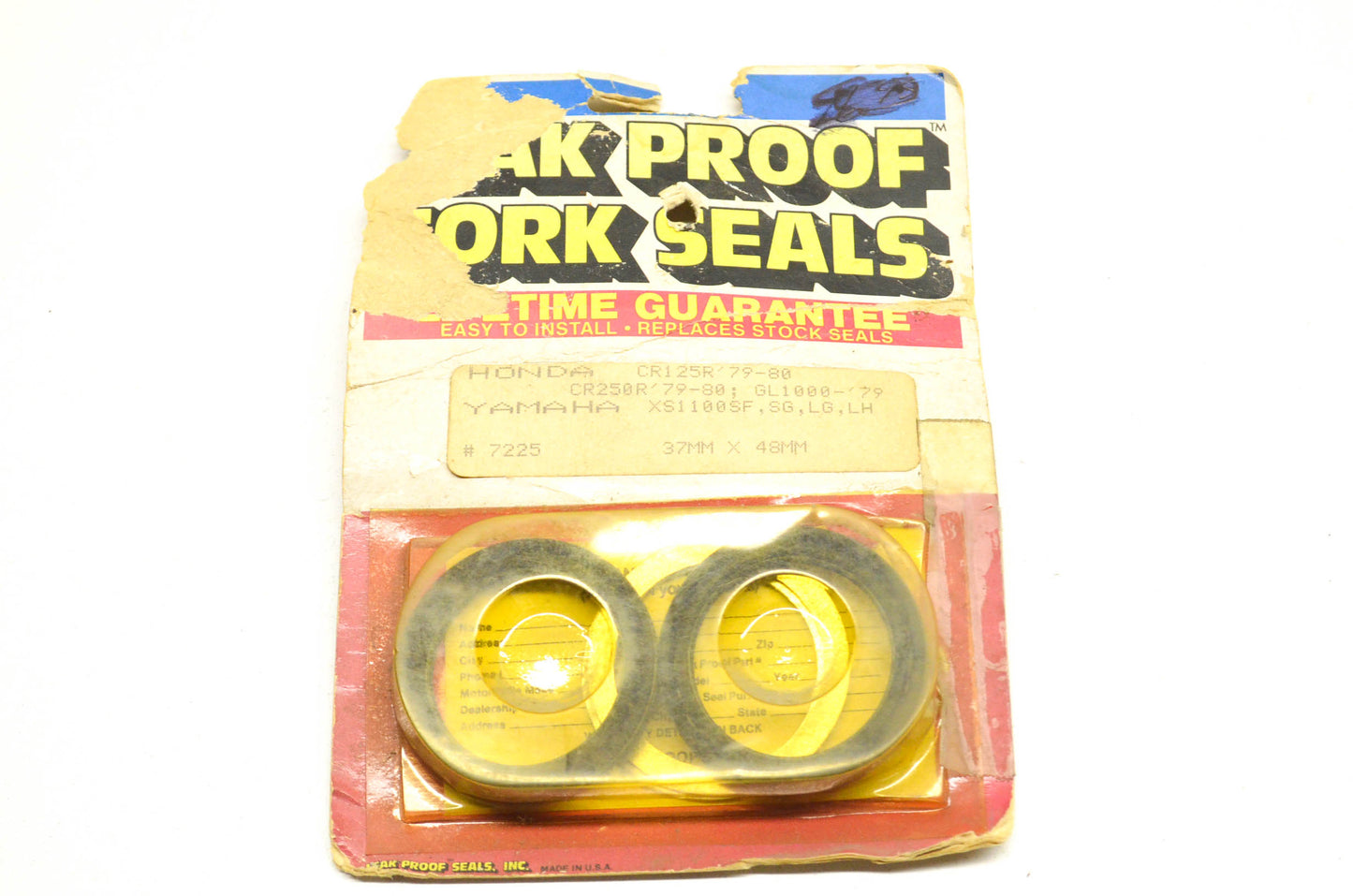 Leak Proof Seals 7225 Fork Seal Kit 37mm X 48mm NOS