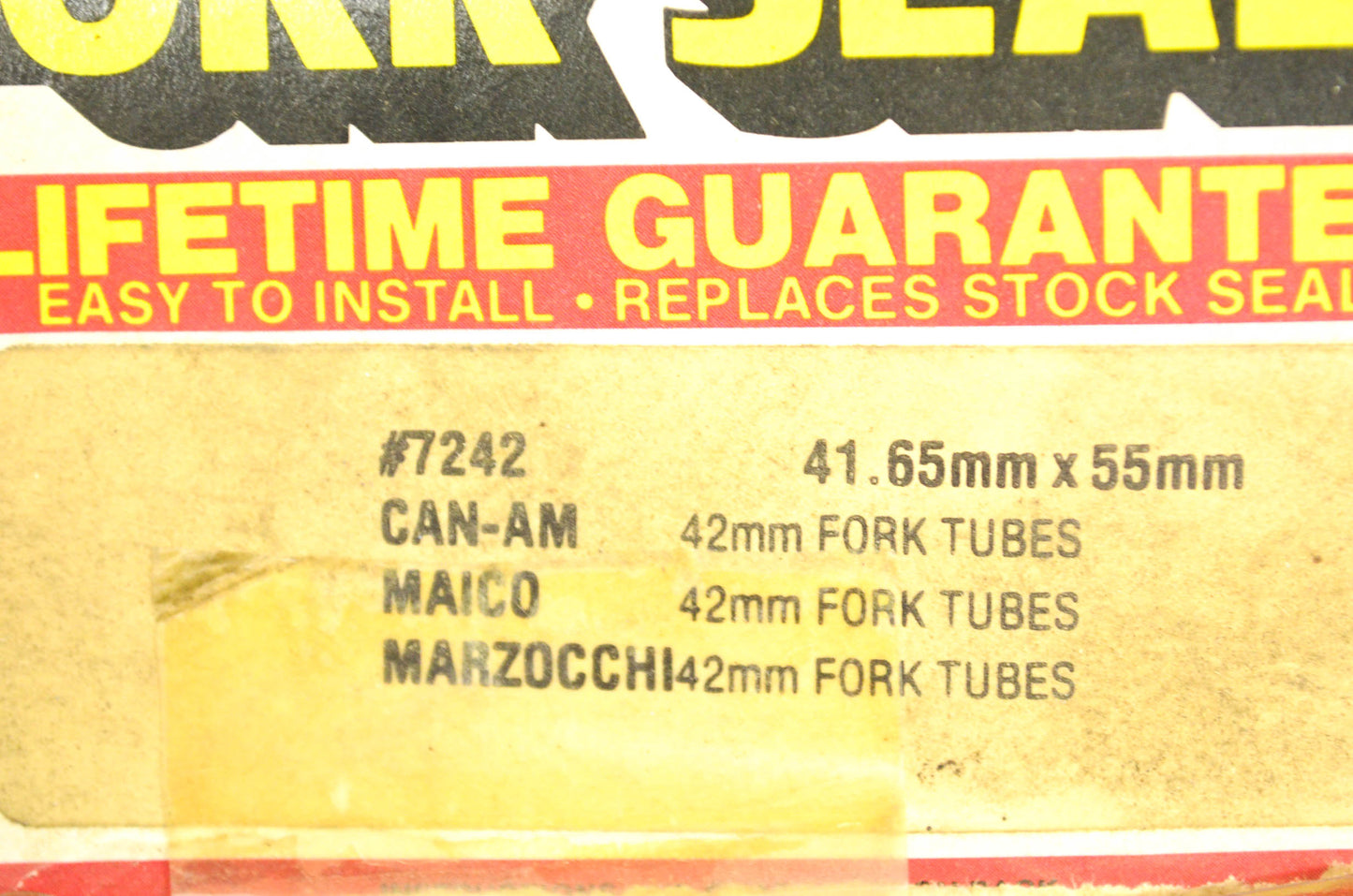 Leak Proof Seals 7242 Fork Seal Kit 41.65mm X 55mm NOS