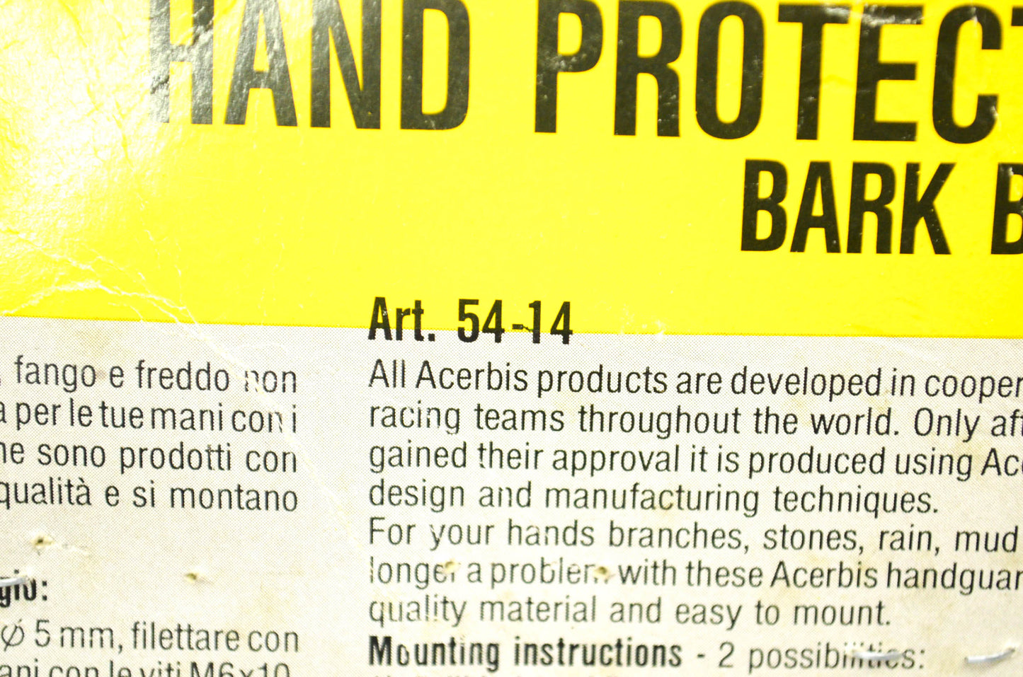 Red Hand Protector Kit (Incomplete) NOS
