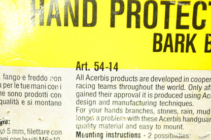 Red Hand Protector Kit (Incomplete) NOS
