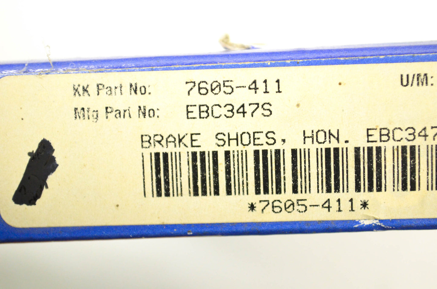EBC EBC347S, 7605-411, 411 Brake Shoe Kit NOS