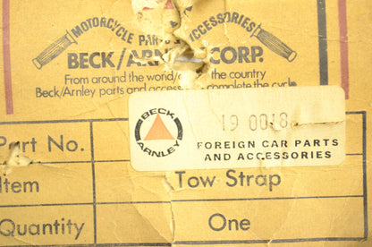 Beck Arnley 19-0018 Tow Strap NOS