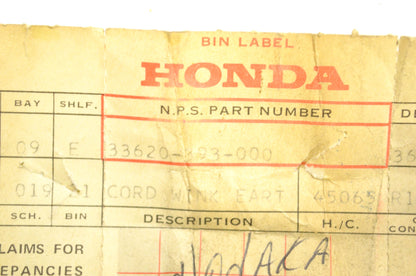 OEM Honda 33620-393-000 Wire NOS
