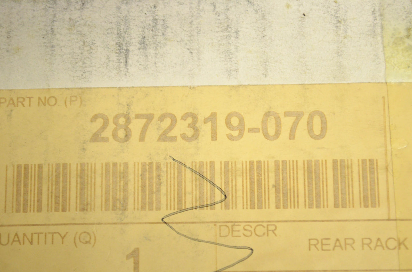 New OEM Polaris Rear Rack Cargo Box NOS