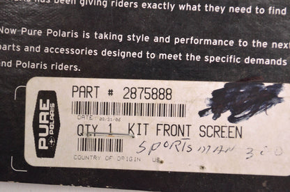 OEM Polaris 2875888 Front Grill Screen NOS