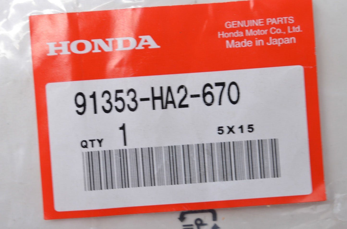 OEM Honda 91353-HA2-670 O-Ring (81X3) NOS