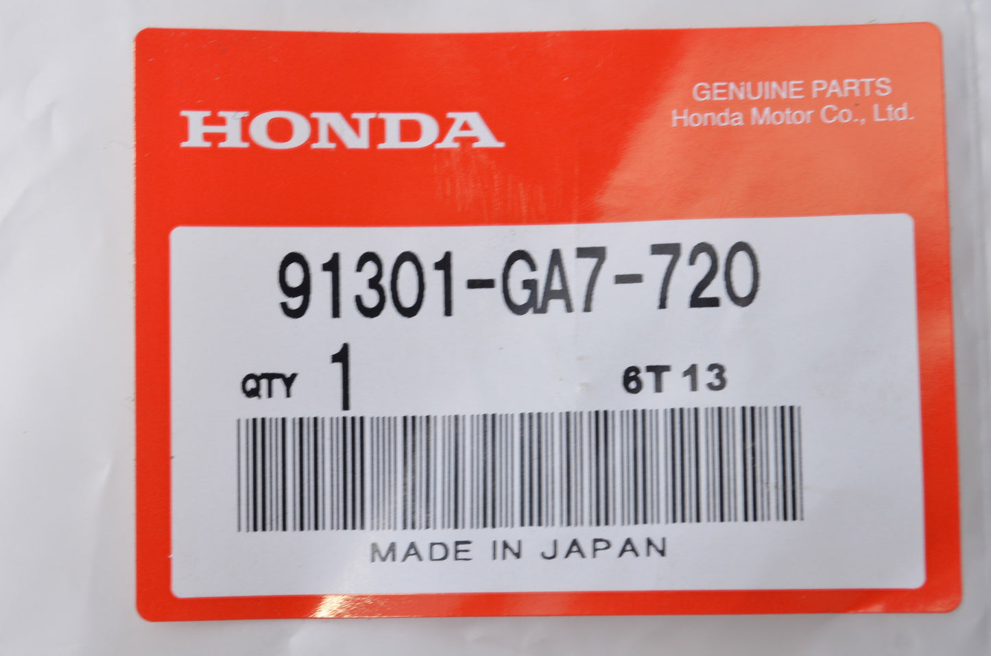 OEM Honda 91301-GA7-720 O-Ring (18X1.9) NOS
