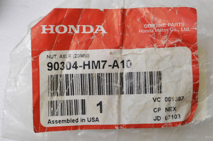 OEM Honda 90304-HM7-A10 Axle Nut (20MM) NOS