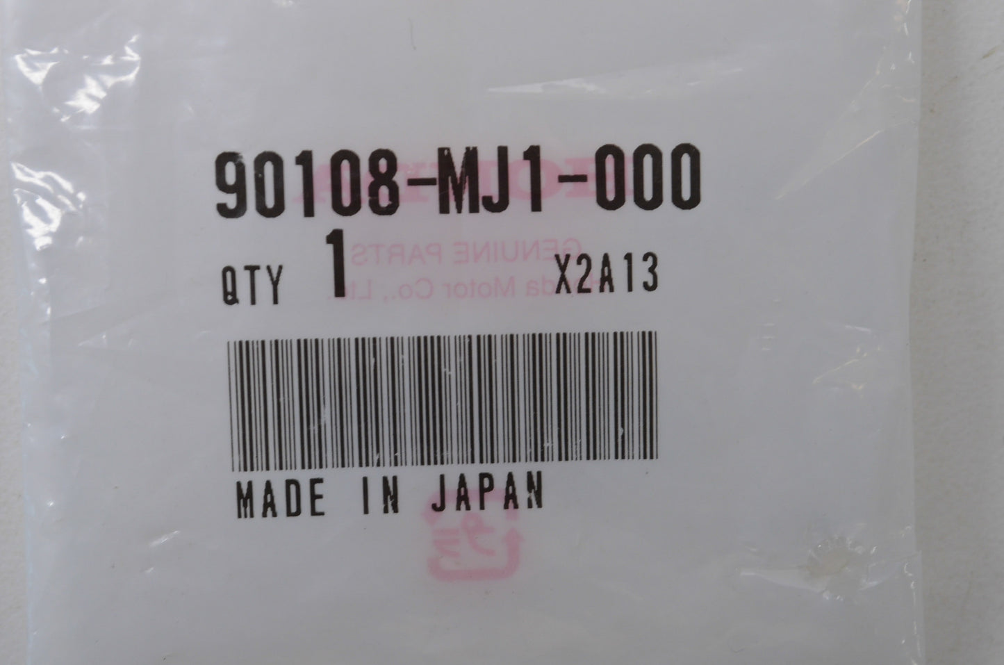 OEM Honda 90108-MJ1-000 Flange Bolt (6X25) NOS