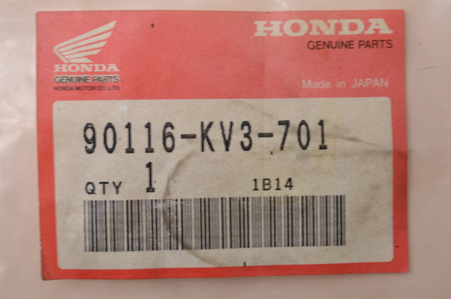 OEM Honda 90116-KV3-701 Socket Bolt (8MM) NOS
