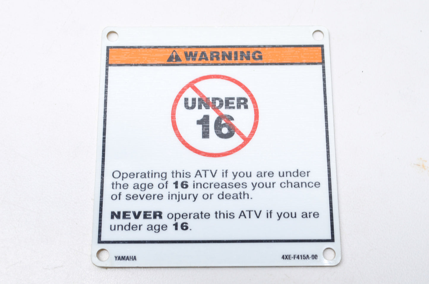 New OEM Yamaha Warning Decal NOS