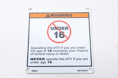 New OEM Yamaha Warning Decal NOS