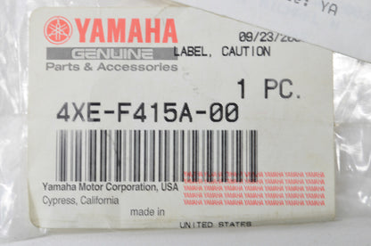 New OEM Yamaha Warning Decal NOS