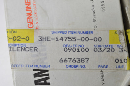 New OEM Yamaha 3HE-14755-00-00 Silencer Gasket NOS