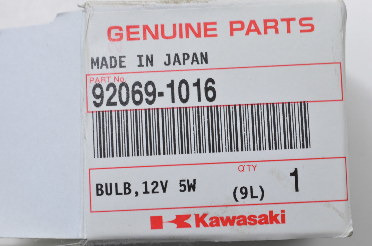 OEM Kawasaki 92069-1016 Bulb 12V 5W NOS