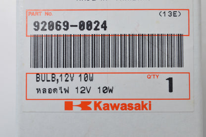 OEM Kawasaki 92069-0024 Bulb 12V 10W NOS