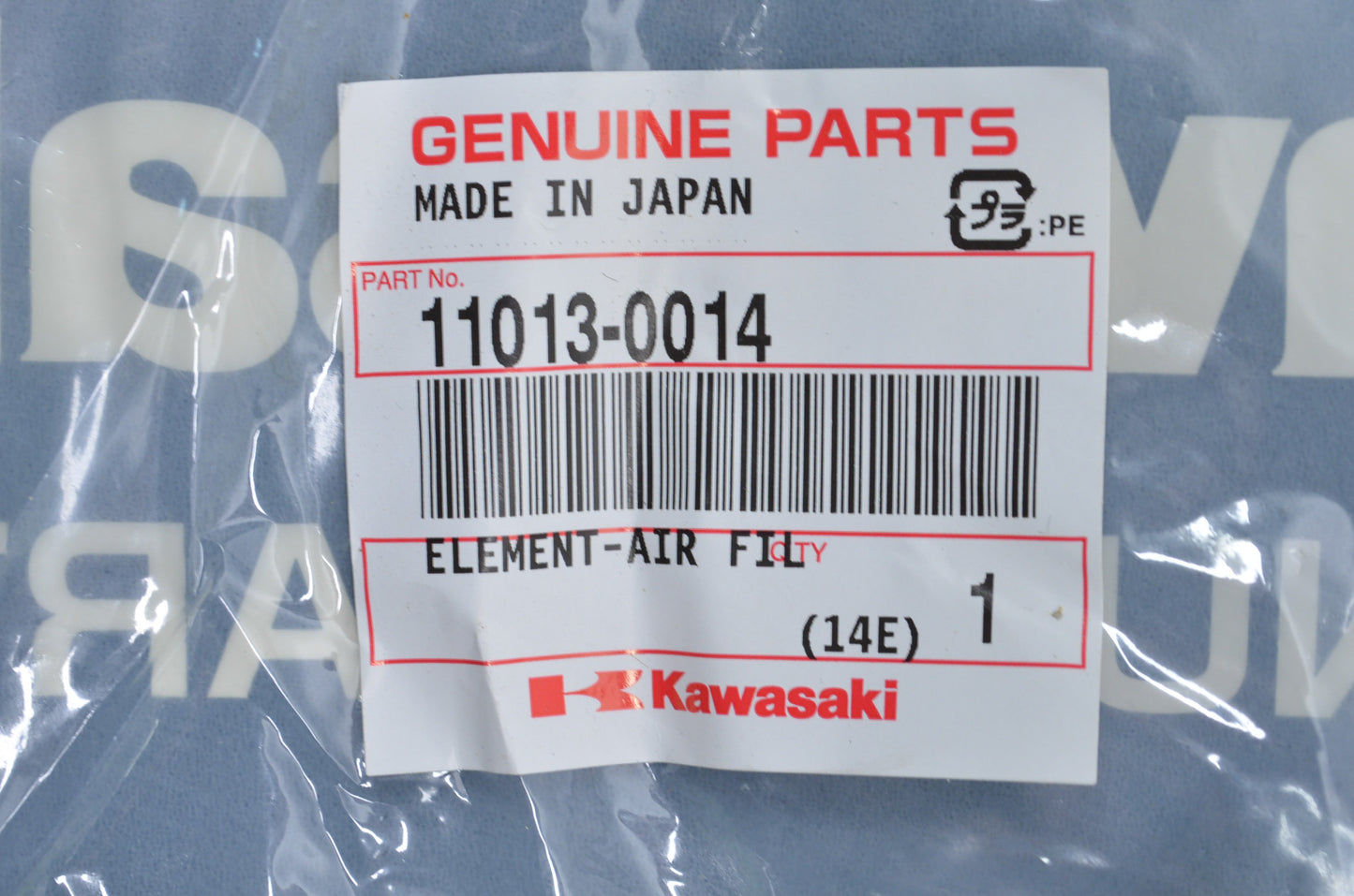 OEM Kawasaki 11013-0014 Air Filter Element NOS