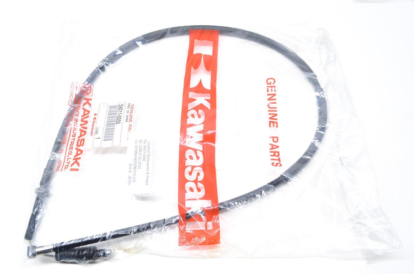 OEM Kawasaki 54011-0050 Clutch Cable NOS