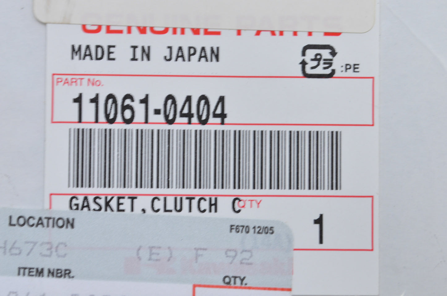 New OEM Kawasaki 11061-0404 Clutch Cover Gasket NOS